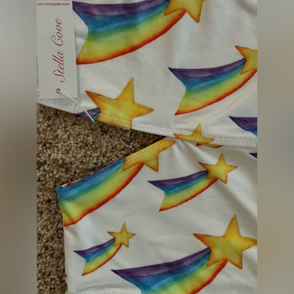 NWT and in Plastic Stella Cove Girls 4 yrs Shooting Stars Side Cut Swimsuit - Picture 7 of 11